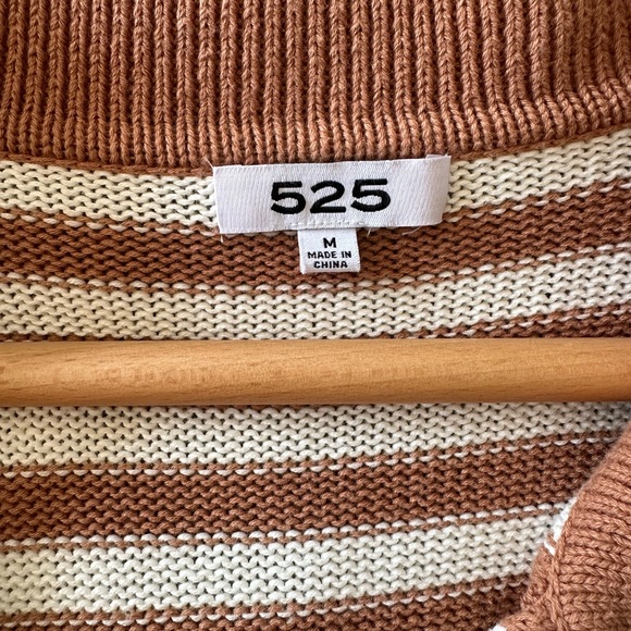 525 America Brown and White Striped Maxi Dress - Picture 6 of 7